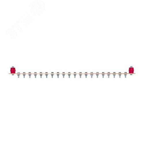 Шина заземляющая главная с изоляторами на 20 подключений ГЗШ-20 Сu - фото 4