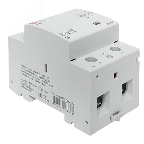 Контактор модульный КМ 100А 2NО 230VAC (3 мод.) AVERES - фото 9