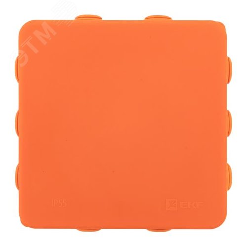 Коробка огнестойкая E45 100х100х50мм с клеммниками 7 полюсов 0,5-10мм2 IP55 HF EKF - фото 2