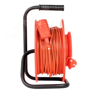 Удлинитель на катушке ''Атлант 2.0'' 1 гнездо 50м без заземления ПВС 2*1 10А/2,2кВт PROxima - фото 2