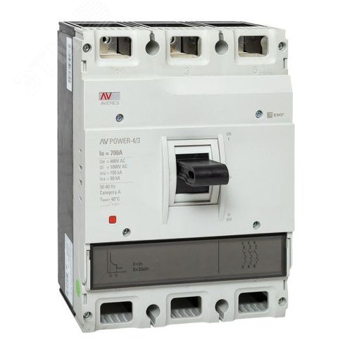 Автоматический выключатель AV POWER-4/3 700А 100kA TR AVERES - фото 1