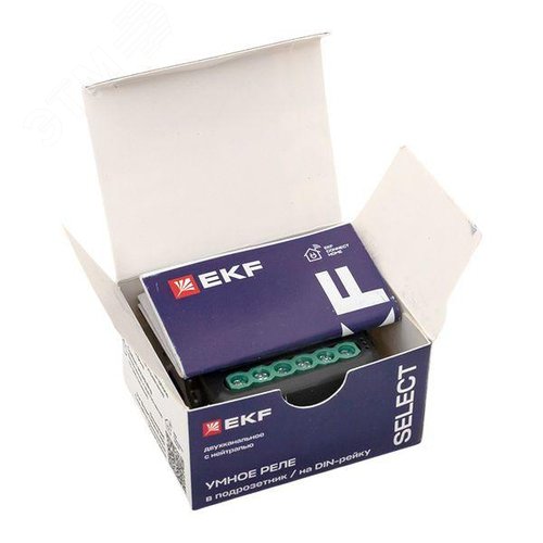 Умное реле в подрозетник 2-канальное с нейтралью Zigbee EKF Connect Select - фото 11