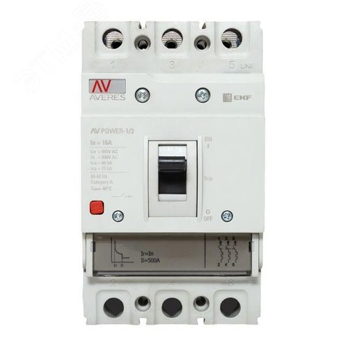 Выключатель автоматический AV POWER-1/3  16А 80kA TR AVERES - фото 2