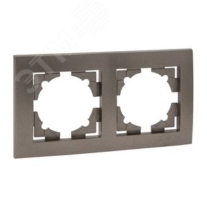 Валенсия Рамка 2-местная графит - фото 1