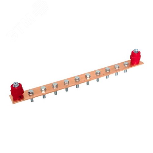 Шина заземляющая главная с изоляторами на 10 подключений ГЗШ-10 Сu - фото 5