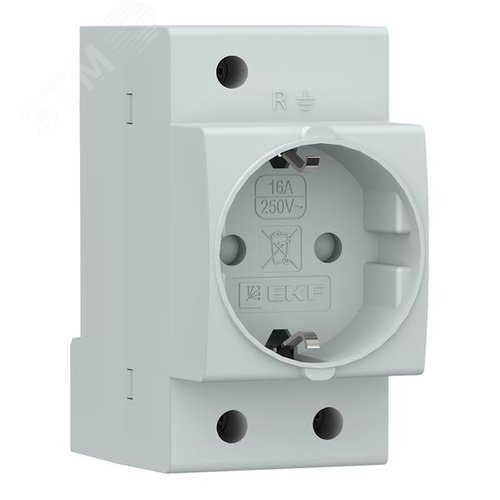 Розетка щитовая на DIN-рейку РДЕ-47 16А (под евро вилку сзаземлением) EKF PROxima - фото 1