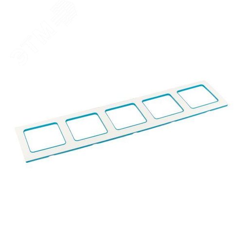 Стокгольм Рамка 5-местная белая с линией цвета синий EKF - фото 5