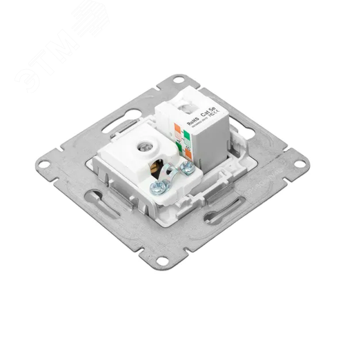 Механизм розетки TV+RJ45 (cat5) алюминий Эпика EKF - фото 9