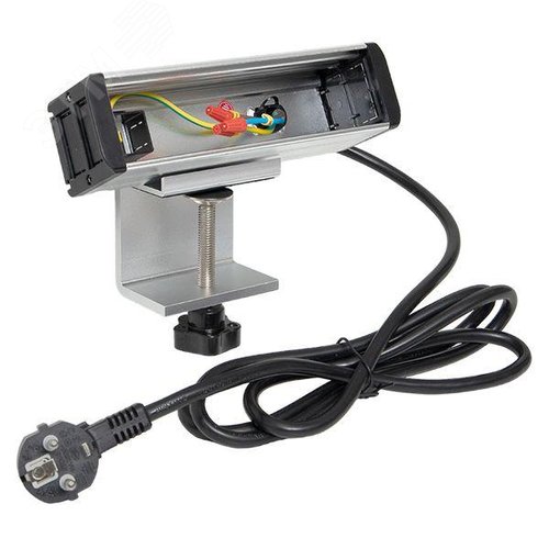 Встраиваемый настольный розеточный блок для крепления к столу, 8 модулей, C-Line - фото 1