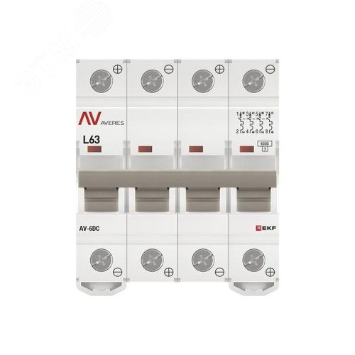 Выключатель автоматический AV-6 DC 4P 63A (L) 6kA AVERES - фото 4