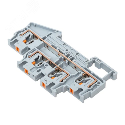 Клемма двухуровневая Push-in 4 мм2 4 вывода серая EKF - фото 8