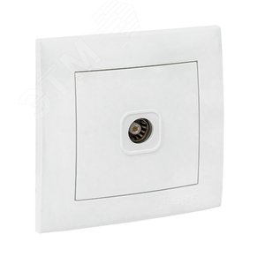 Валенсия розетка телевизионная 1-местная 75Ом 5-862МГц белая - фото 2