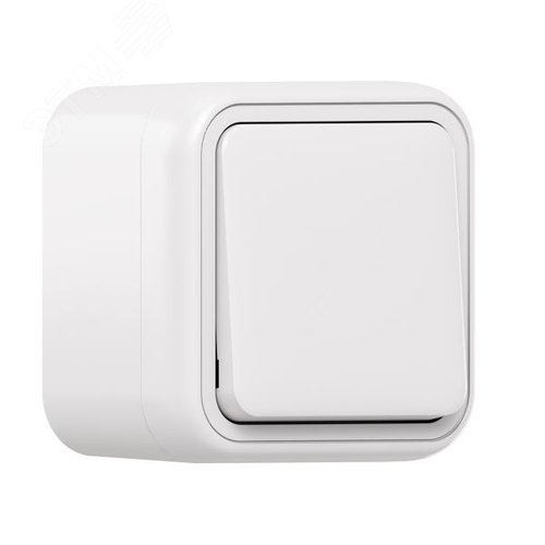 Выключатель, одноклавишный, ОП автоматические клеммы белый Бронто EKF - фото 1