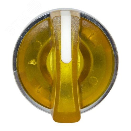 Механизм переключателя исполнительный XB4 желтый на 2 положения возвратный без фиксации с подсветкой с короткой ручкой PROxima - фото 2