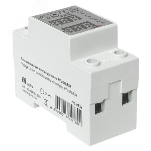 Реле напряжения и тока с дисплеем RVb 63A - фото 10