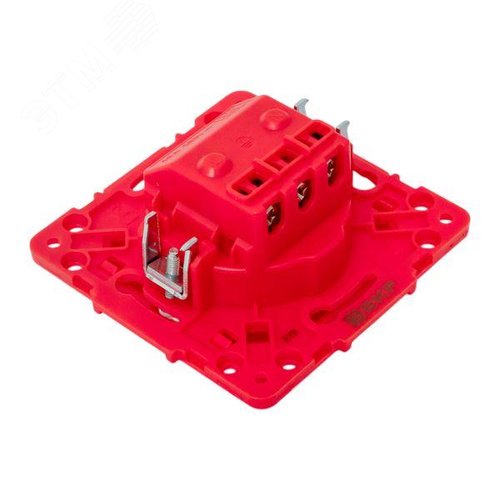 Стокгольм Механизм Розетки 1-местной с/з 16А винтовые клеммы красный с защ. штор. EKF - фото 8