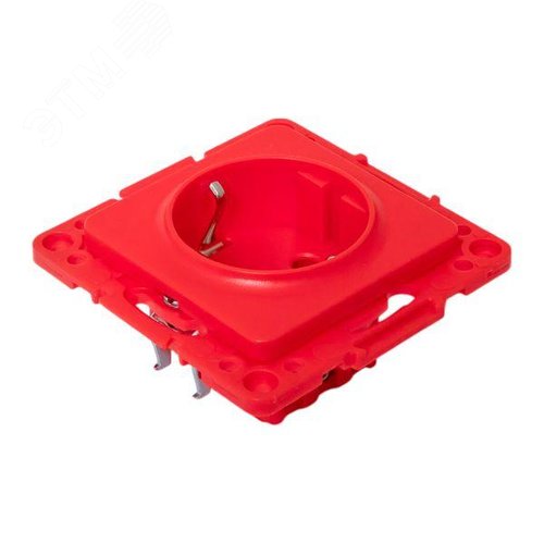 Стокгольм Механизм Розетки 1-местной с/з 16А винтовые клеммы красный с защ. штор. EKF - фото 7