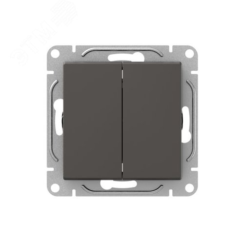 Механизм выключателя. двухклавишный. перекрёстный. мокко Эпика EKF - фото 1