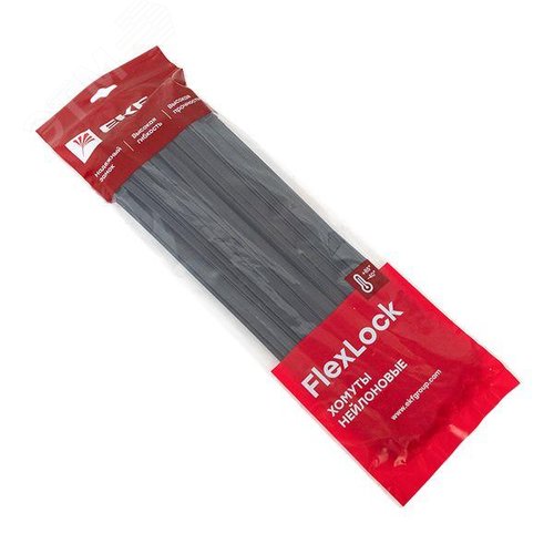 Хомут P6.6 стандартный черный 7.6x400 (100шт) FlexLock PROxima - фото 3