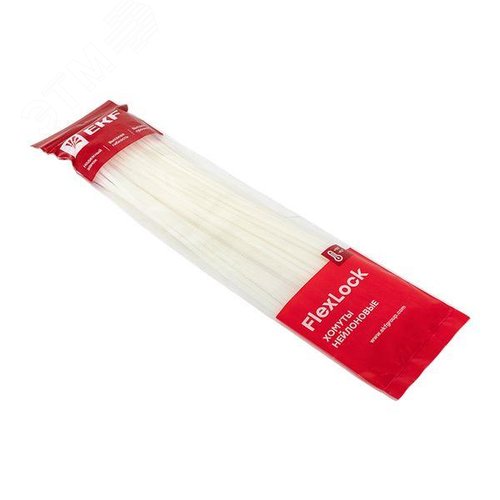 Хомут P6.6 стандартный белый 7.6x450 (100шт) FlexLock PROxima - фото 3