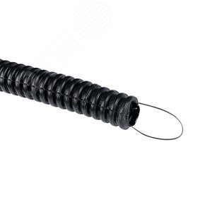 Труба ПНД гибкая гофрированная d16мм, тяжёлая с протяжкой, 100м, цвет черный PROxima tpnd-16-t EKF - 3
