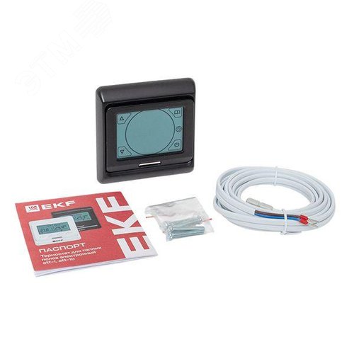 Термостат сенсорный для теплых полов электронный  черный 16А 230В - фото 10