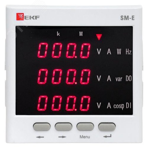Многофункциональный измерительный прибор SM-Е с реле на панель 96х96 (квадратный вырез)  (без поверки) - фото 4