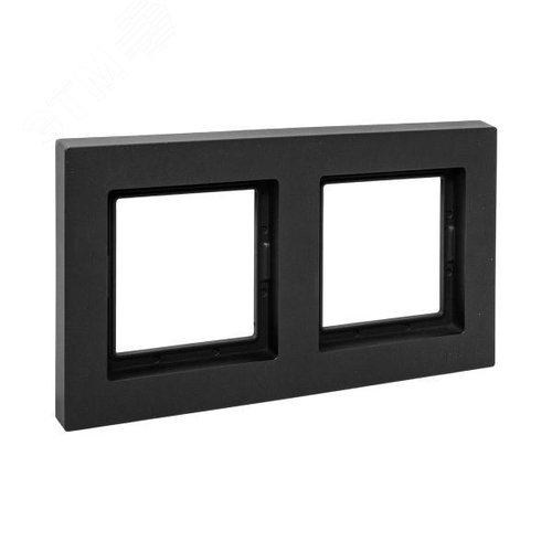 Эпика Рамка 2-местная IP44 черный пластик EKF - фото 1