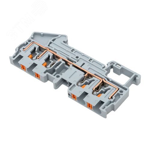 Клемма Push-in 4 мм2 4 вывода серая EKF - фото 8