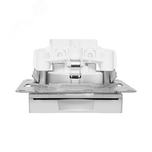 Эпика Механизм розетки 16А IP44 с заземлением со шторками c крышкой алюминий EKF - фото 11