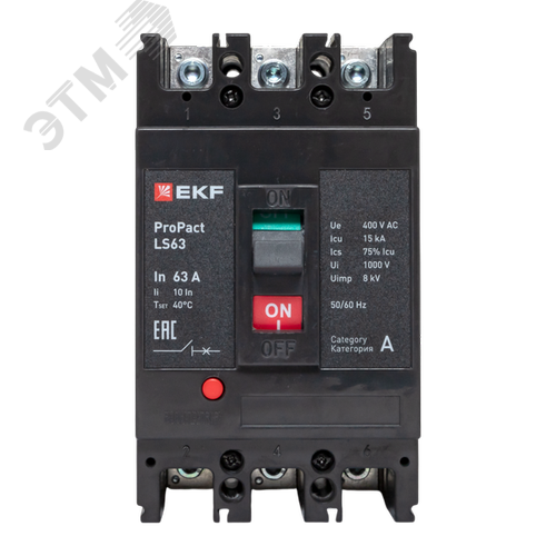 LS63 15кА 3P 63А ProPact EKF - фото 2