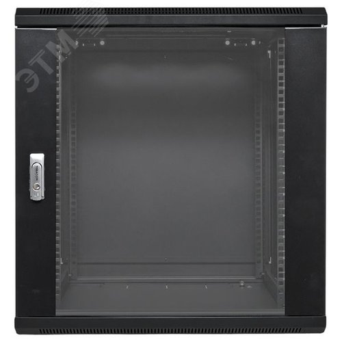 Шкаф настенный 19' TERACOM PRO 12U 600х450 мм дверь стеклянная с замком-ручкой чёрный - фото 2