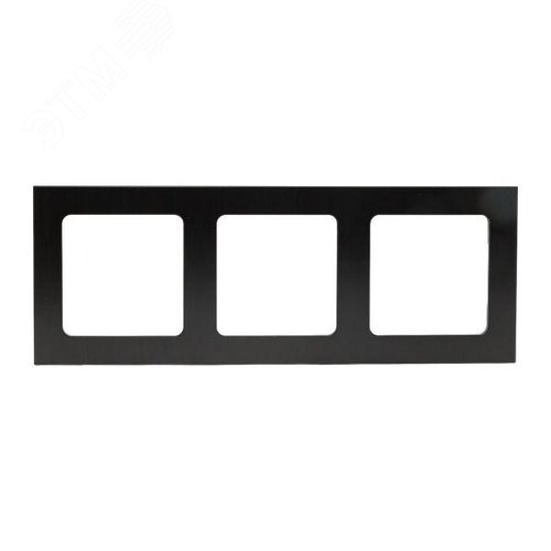 Стокгольм Рамка 3-местная металлическая черная - фото 2