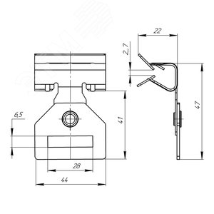 Зажим балочный 8-14 мм под перфоленту PROxima - фото 2