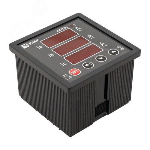 Амперметр цифровой на панель 72х72 квадратный вырез трехфазный в коротком корпусе PROxima - фото 7