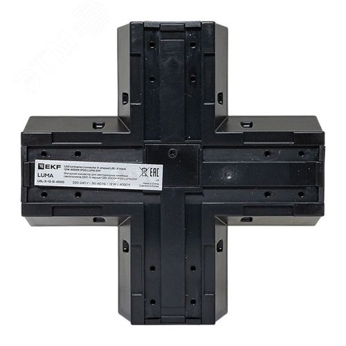 Коннектор фигурный для светодиодных линейных светильников ДБО-X черный 12Вт 4000К IP20 LUMA - фото 4