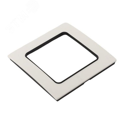 Стокгольм Рамка 1-местная белая с линией цвета черный - фото 5