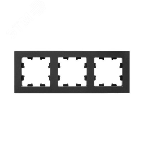 Эпика Рамка 3-местная черный пластик EKF - фото 2