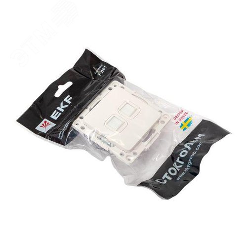 Стокгольм Механизм розетки RJ-45 2-местной белый EKF - фото 9