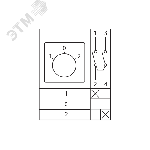 Переключатель кулачковый ПК-1-41 10А 1P 1-0-2' PROxima - фото 13