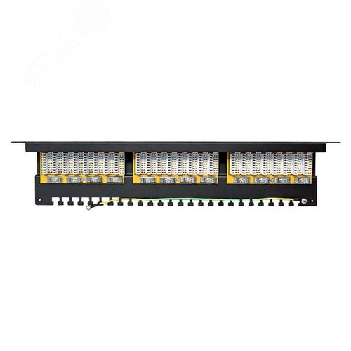 Патч-панель TERACOM CS 19'' Cat.6 1U полный экран STP 24 порта RJ-45 Dual IDC с органайзером - фото 4
