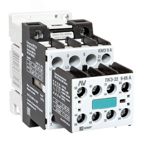 Комплект КМЭ 9А 1NC 230В АС с дополнительными контактами 2НО+2НЗ EKF AVERES - фото 1