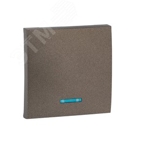 Валенсия лицевая панель выключателя 1-кл. с индикатором 10А графит - фото 1