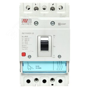 Автоматический выключатель AV POWER-1/3  80А 80kA TR AVERES - фото 3