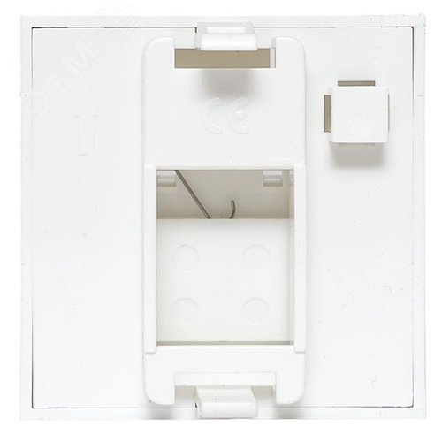 Вставка розеточная TERACOM PRO 45x45мм формат Mosaic на 1 модуль Keystone со шторкой и маркером белая - фото 5