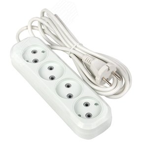 Удлинитель 'Эксперт' 4 гнезда 3 метра 10А/2.2кВт без заземления ПВС 2х0.75 PROxima - фото 1