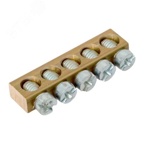 Шина PEN ноль-земля (6х9 мм) 5 отв. для щито EKF  Nova, Unix, Unix65 - фото 4