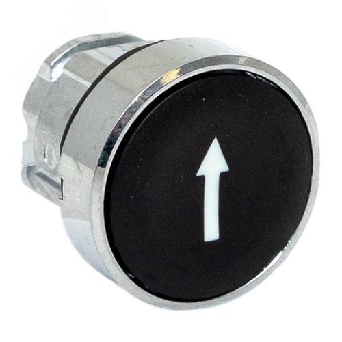 Исполнительный механизм кнопки XB4 черный плоский возвратный без фиксации, стрелка IP65 - фото 1