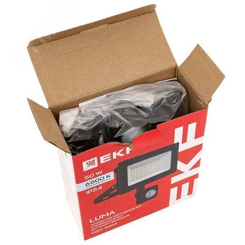 Прожектор светодиодный СДО-3004 с инфракрасным датчиком движения 50 Вт 6500К IP54 LUMA - фото 11