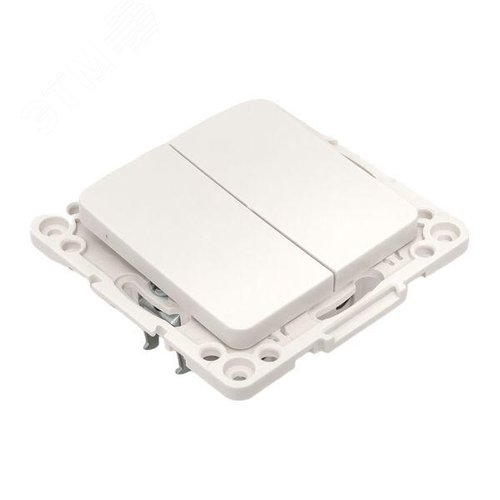 Стокгольм Механизм Выключателя 2-кл. проходного 10А в/к белый - фото 6